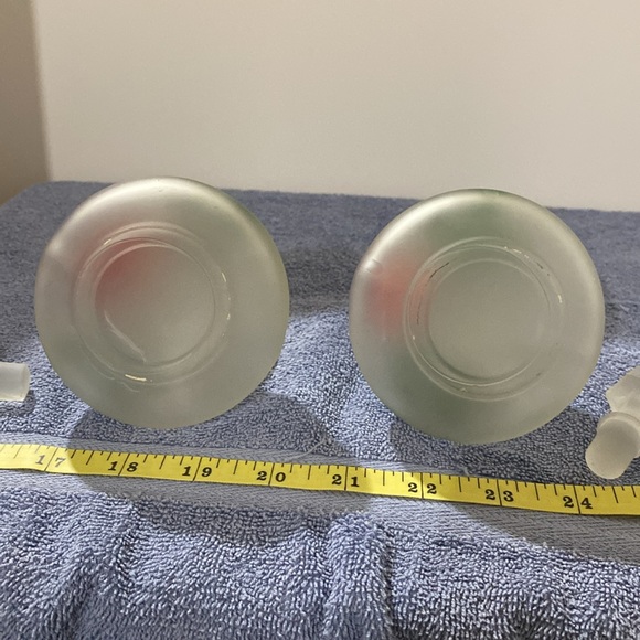 Frosted Glass Vinegar and Oil Decanters - Picture 5 of 11